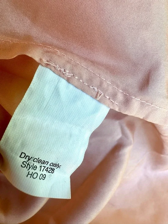 J. Crew 100% Silk Sleeveless Ruffle Front Blouse - Peach Pink, 6 - Picture 7 of 9